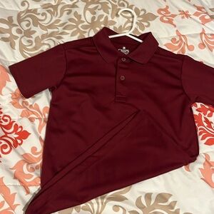Burgundy Chaps Performance Polo shirt, size small/8